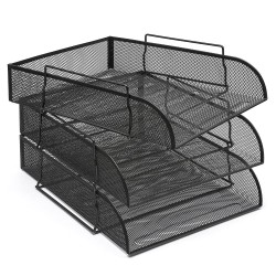 METAL DESK TRAY - BLACK