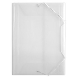 plastic folder with elastic clear