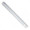 30cm WHITE PLASTIC RULER WITH SPINE