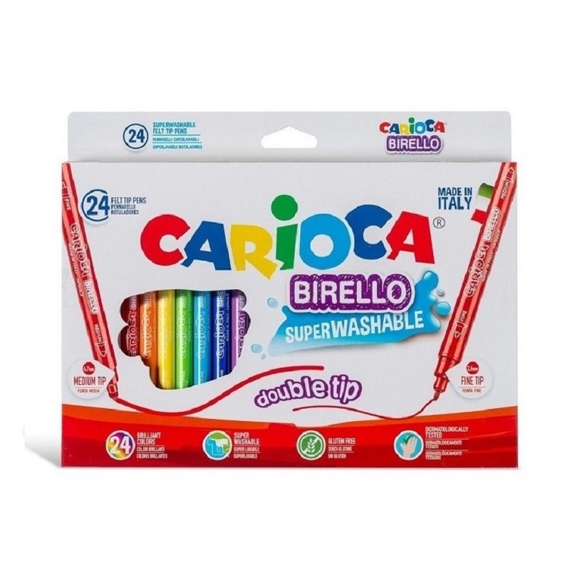 BIRELLO DOUBLE-ENDED MARKERS - 24 COLORS